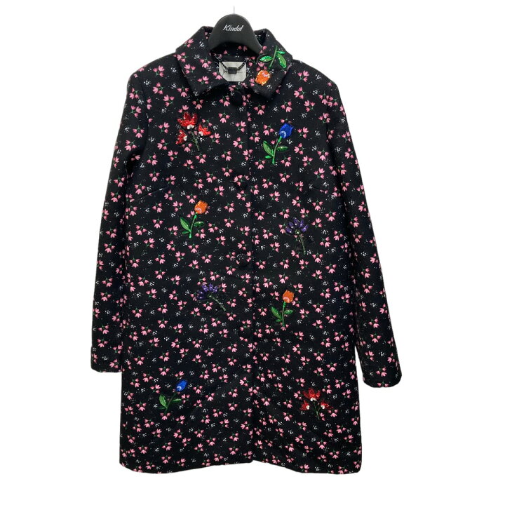 楽天市場】【中古】Be Blumarine フラワー柄刺繍コート ブラック 