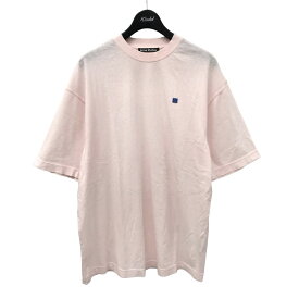 【中古】ACNE STUDIOS　マイクロFaceロゴパッチTシャツ FA-UX-TSHI000151 ピンク サイズ：XS 【300923】（アクネストゥディオズ）