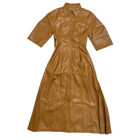 【中古】IRENE22A85004 Faux Leather Shirt Dress ブラウン サイズ：38【価格見直し】