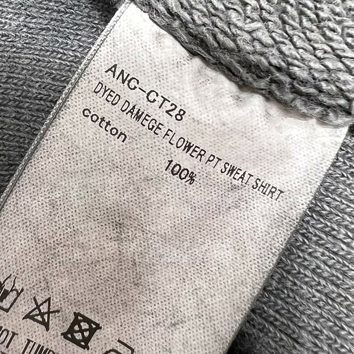楽天市場】【中古】ANCELLM 2023AW DYED DAMAGE FLOWER PT SWEAT SHIRT 
