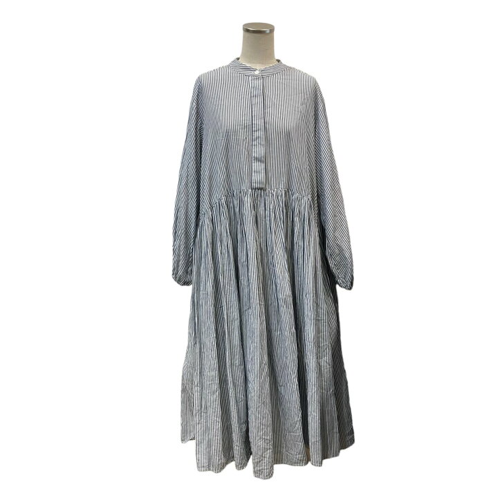 楽天市場】【中古】BEARDSLEY 先染めギャザーワンピース ネイビー  