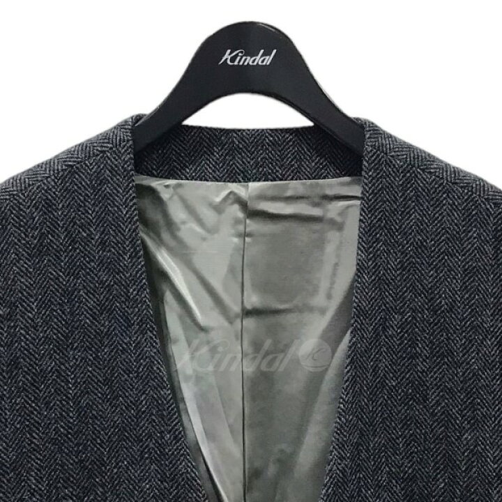 楽天市場】【中古】ARGILEヘリンボーンカシュクールジャケット グレー 
