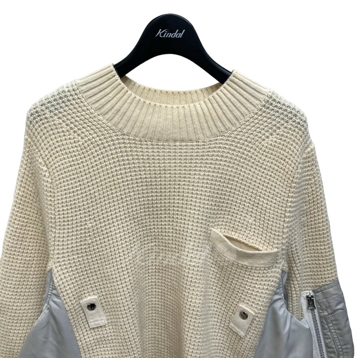 楽天市場】【中古】sacai 18AW MA-1ドッキングニット 18-01777M  