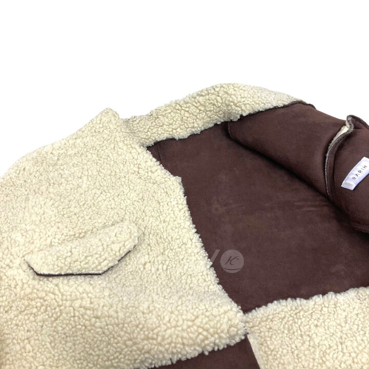 楽天市場】【中古】EARIH フェイクムートンジャケット ブラウン  