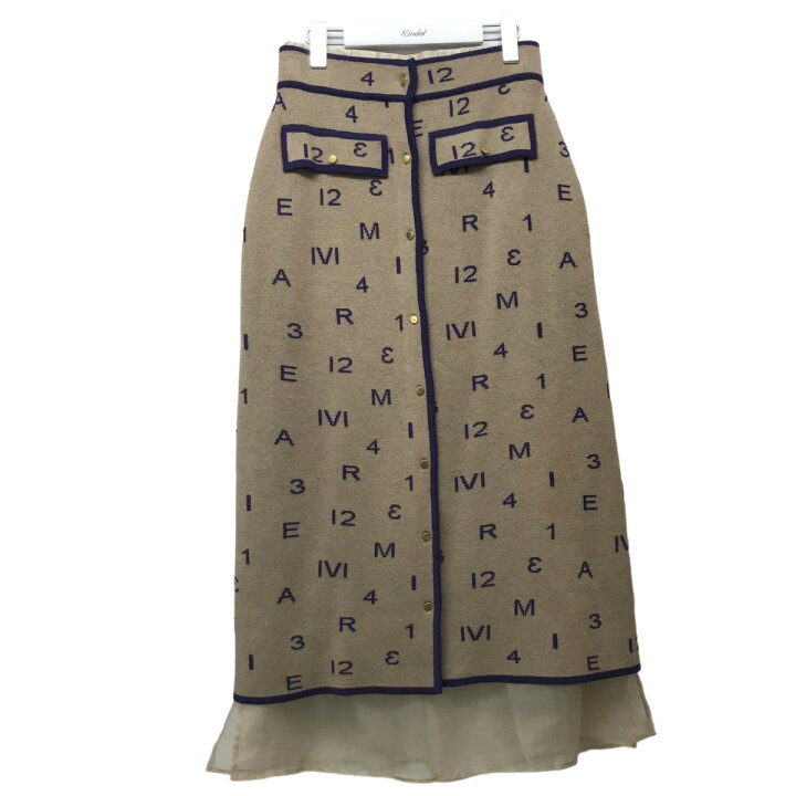 楽天市場】【中古】Ameri VINTAGE パスコードニットスカート ベージュ 