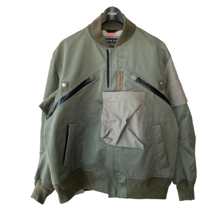 楽天市場】【中古】sacai × ACRONYM 22SS BOMBER JACKET MA-1 オリーブ 