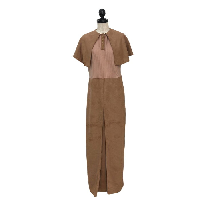 楽天市場】【中古】ANNIK Big collar dress ワンピース ブラウン 