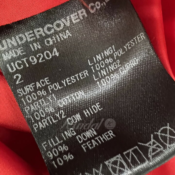 楽天市場】【中古】UNDER COVER 袖レザーダウンジャケット レッド 