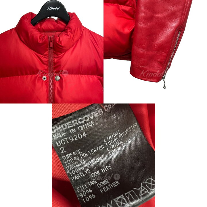 楽天市場】【中古】UNDER COVER 袖レザーダウンジャケット レッド 
