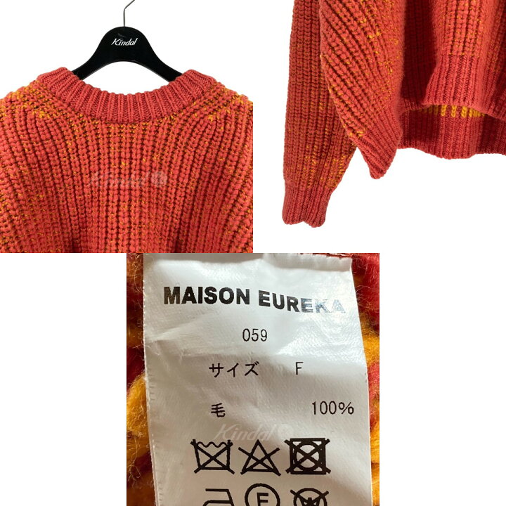 楽天市場】【中古】MAISON EUREKA クルーネックニット レッド サイズ  