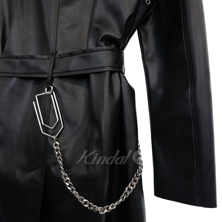 MM6 Maison Margiela 22SSチェーン装飾レザーコート 36｜その他