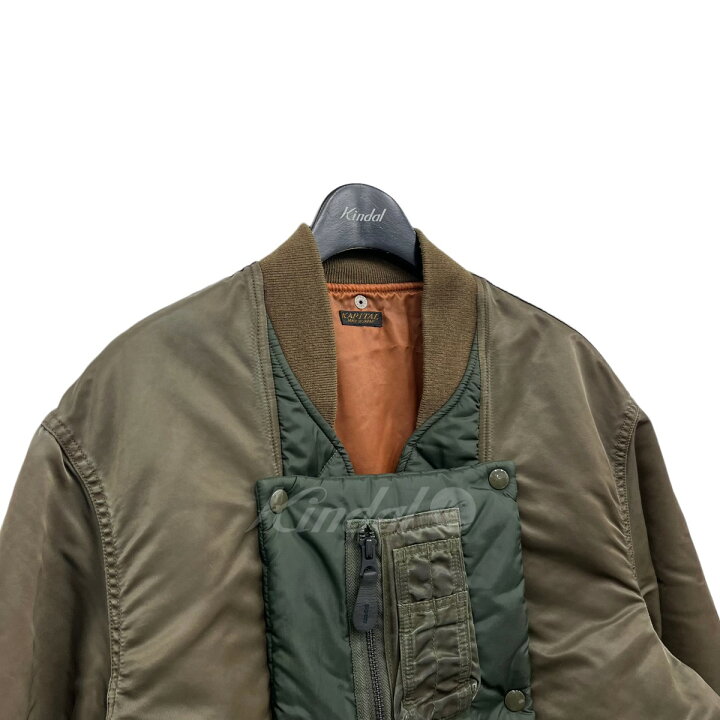 楽天市場】【中古】KAPITAL MA-1ナイロンジャケット カーキ サイズ：3 