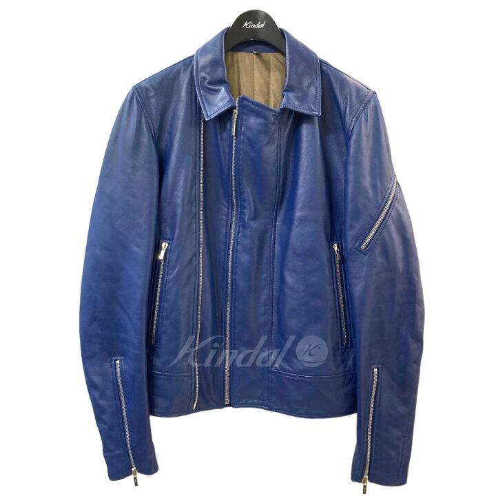 楽天市場】【中古】Dior Hommeラムレザーライダースジャケット ブルー 