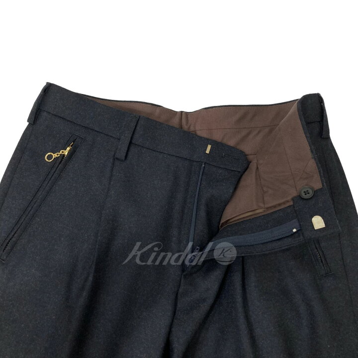 楽天市場】【中古】kolor 21AW 金ジップウールテーパードパンツ 