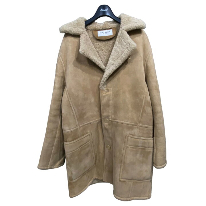 楽天市場】【中古】SAINT LAURENT PARIS ムートンコート ベージュ  