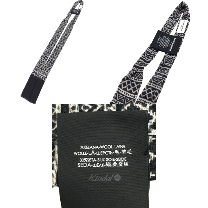 楽天市場】【中古】SAINT LAURENT PARISフリンジスカーフ ブラック  