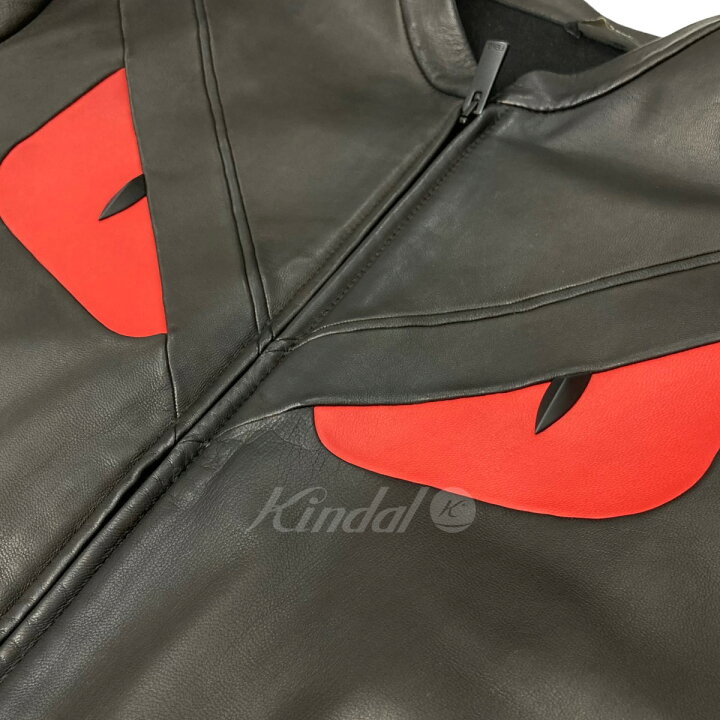 楽天市場】【中古】FENDI バグズ シングルライダースレザージャケット 