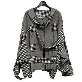 【中古】HEIHEI　チェックデザインジャケット グレー サイズ：不明 【131023】（ヘイヘイ）