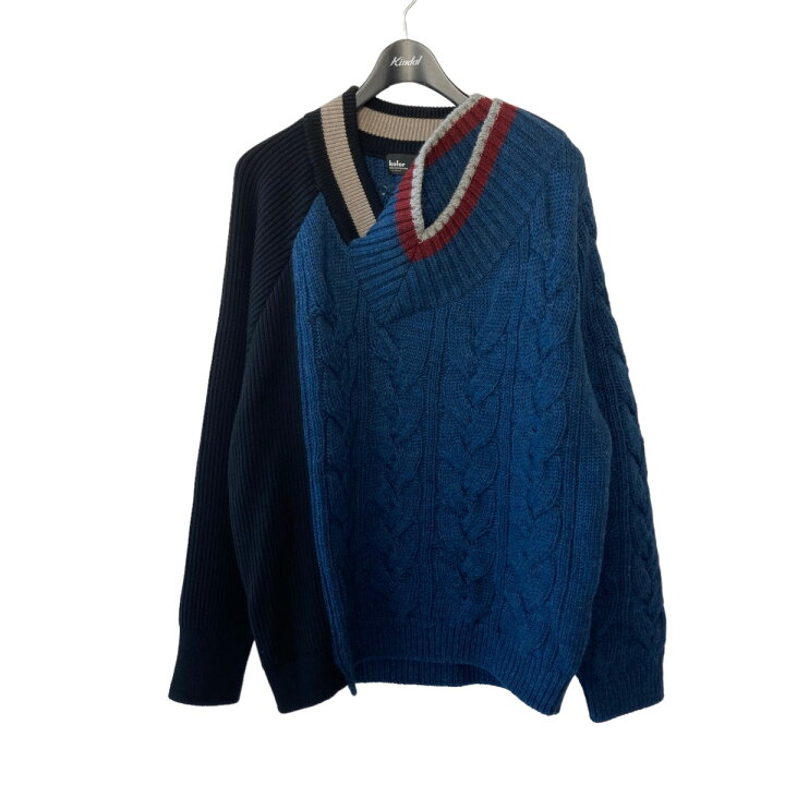 楽天市場】【中古】kolorビッグケーブル KNIT 21WCM-N02302 ブルー 