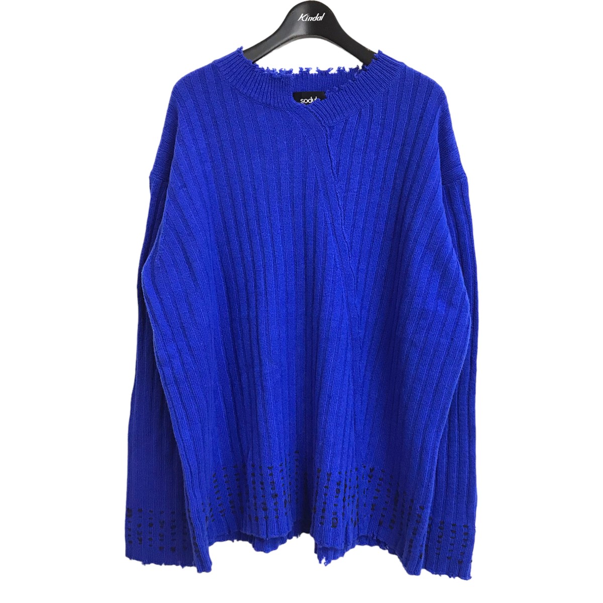 soduk 2023SS 「stitching knit top」ステッチデザインニット ブルー サイズ：- 【141023】（スドーク）