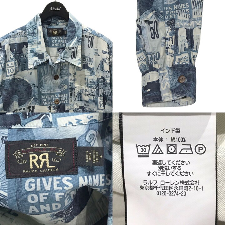 楽天市場】【中古】RRL フォトプリントシャツジャケット CAMP SHIRTS 