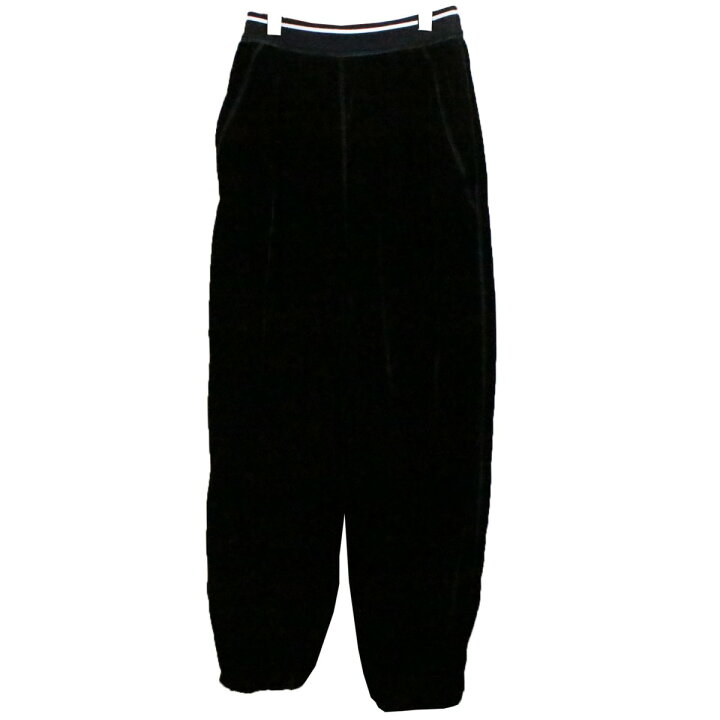 楽天市場】【中古】miu miu 23SS ブラックベルベット ジョガーパンツ 