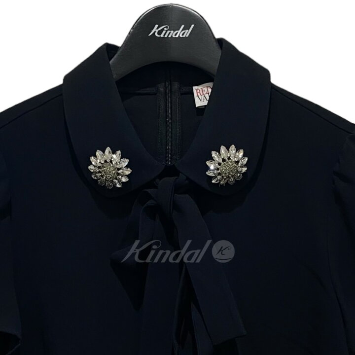 楽天市場】【中古】RED VALENTINO ビジュー／リボン ブラウス ブラック  