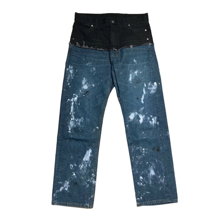楽天市場】【中古】SHINYA KOZUKA ダメージペイント加工デニムパンツ  