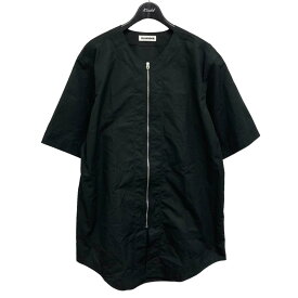 【中古】JIL SANDER　半袖ジップシャツ ブラック サイズ：44 【151023】（ジルサンダー）