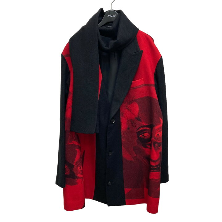 楽天市場】【中古】YOHJI YAMAMOTO 18AW 赤フラノストールジャケット  