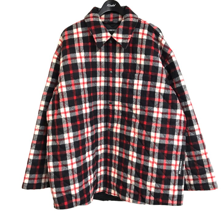 楽天市場】【中古】BALENCIAGA キルティングチェックシャツジャケット  