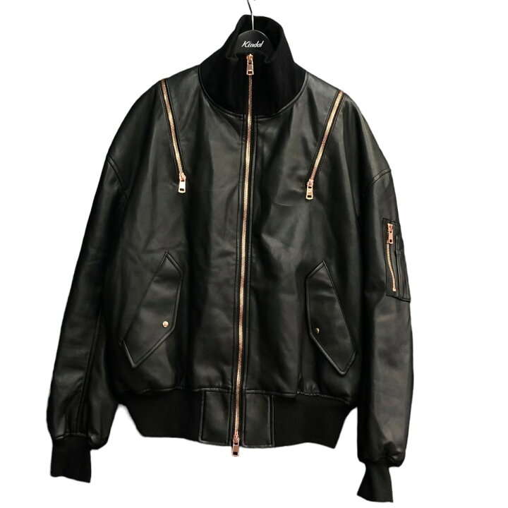 楽天市場】【中古】suesada エコレザーMA-1 ブルゾン ブラック サイズ  