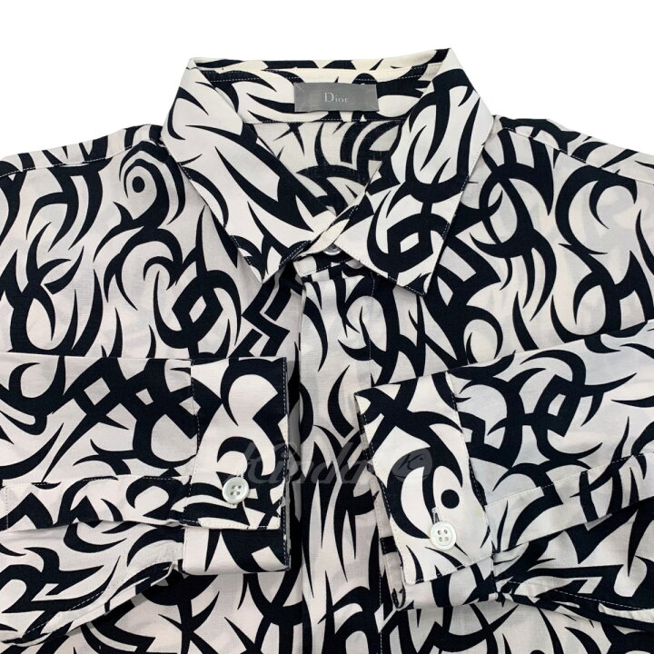 楽天市場】【中古】Dior Homme 18AW トライバル柄Bee刺繍シャツ 