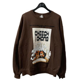 【中古】WACKO MARIA× STILL SMOKIN CREW NECK SWEAT SHIRT（TYPE-1） ブラウン サイズ：L【価格見直し】