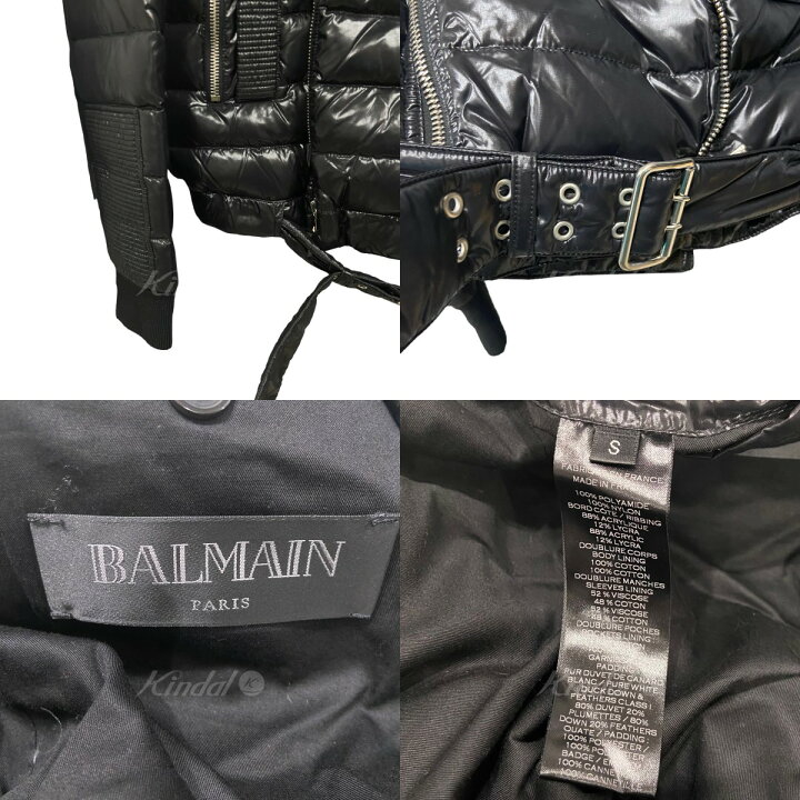 楽天市場】【中古】BALMAIN HOMME 左肩ワッペンライダースダウン 