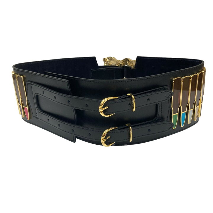 楽天市場】【中古】hazama 弾願奏填のレザーベルト．． ブラック  
