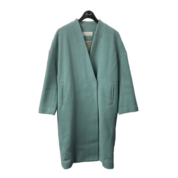 楽天市場】【中古】Plage ノーカラーコート ブルー サイズ：38  