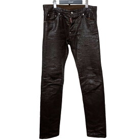 【中古】DSQUARED2　2021AW Cool Guy Jean コーティング加工ダメージデニムパンツ ブラウン サイズ：44 【191023】（ディースクエアード）