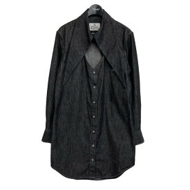 【中古】Vivienne Westwood　「HEART SHIRT DRESS」 シャツワンピース ブラック サイズ：38 【191023】（ヴィヴィアンウエストウッド）