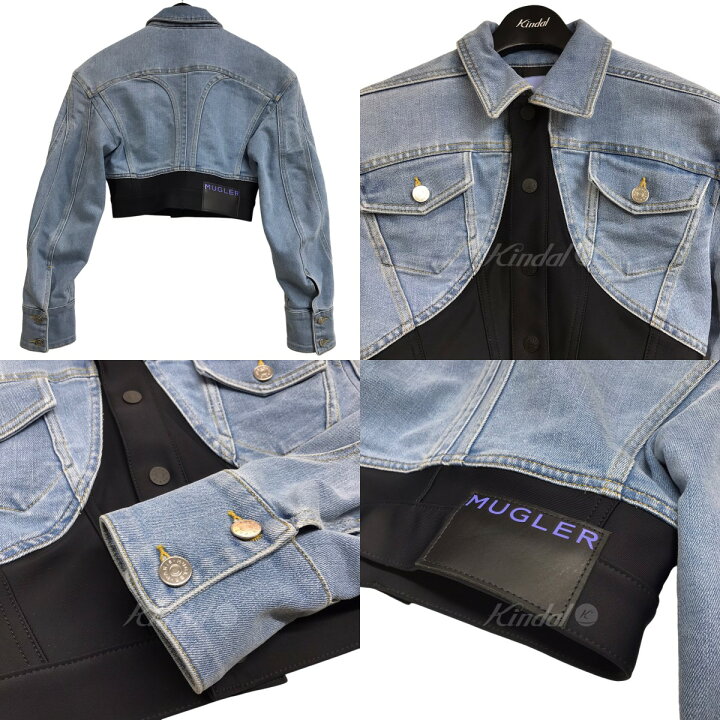 楽天市場】【中古】Mugler × H＆M 切替クロップドデニムジャケット 