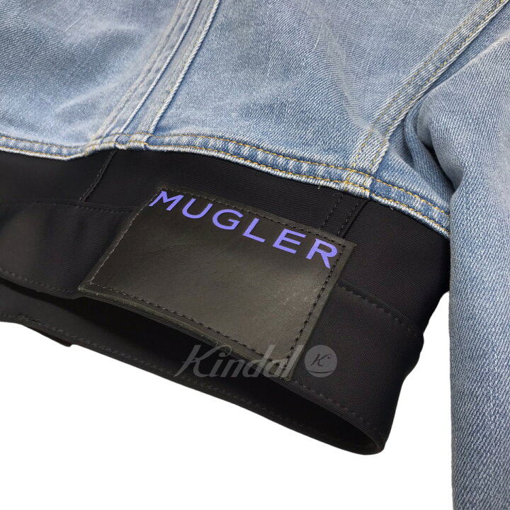 楽天市場】【中古】Mugler × H＆M 切替クロップドデニムジャケット 