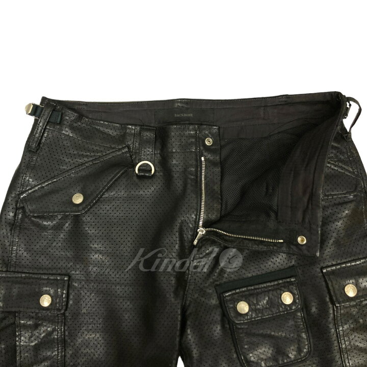 楽天市場】【中古】BACK BONE レザーカーゴハーフパンツBB13SS-LSP10 