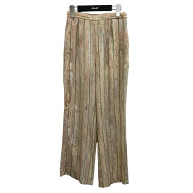【中古】mame kurogouchiMarble Print Silk Trousers パンツ MM22PS-PT706 ベージュ サイズ：2【価格見直し】