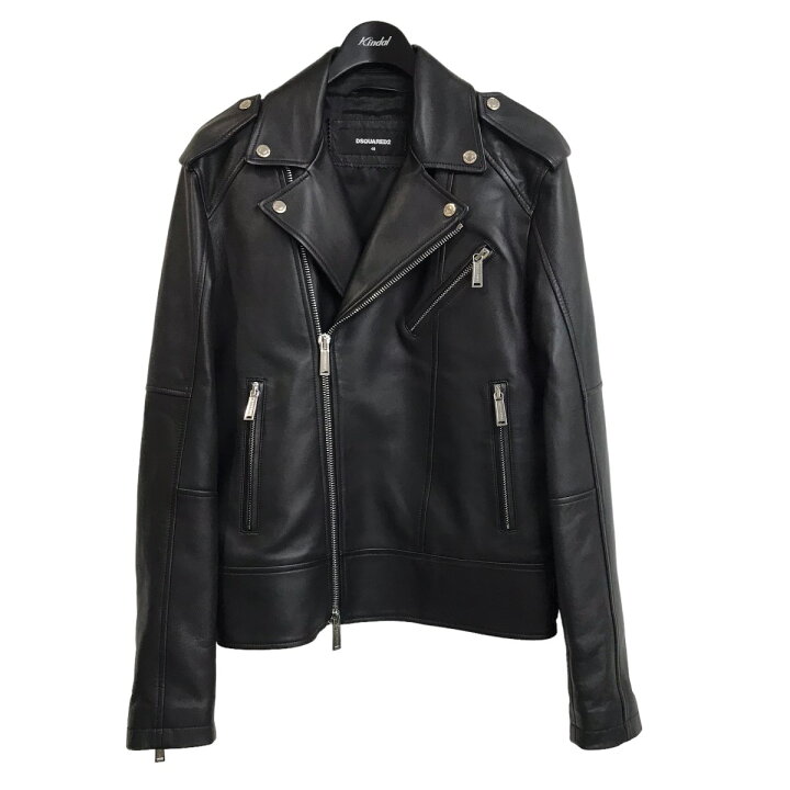 楽天市場】【中古】DSQUARED2 22SS ダブルレザーライダースジャケット 