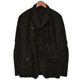 【中古】TOMORROW LANDuomo Irish Linen Jacket　アイリッシュリネンジャケット ブラック サイズ：44【価格見直し】