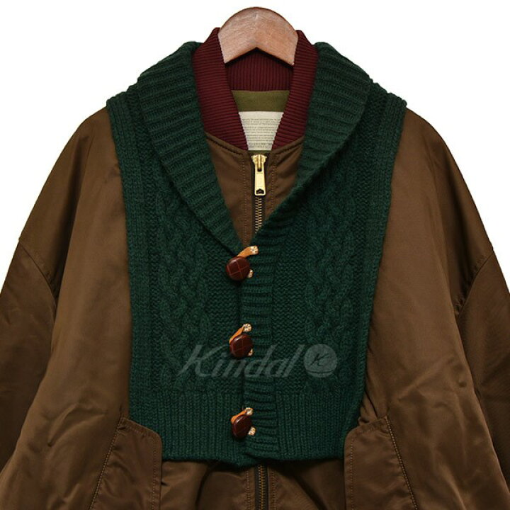 楽天市場】【中古】kolorDOCKING BIG MA-1 ニットドッキングフライト  