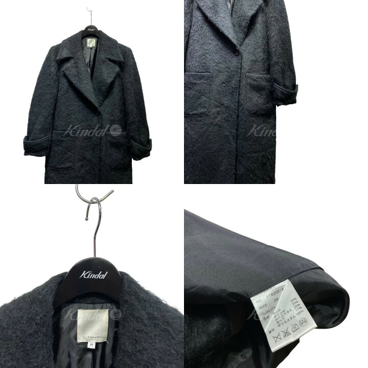楽天市場】【中古】TODAYFULモヘア混シャギーロングチェスターコート  