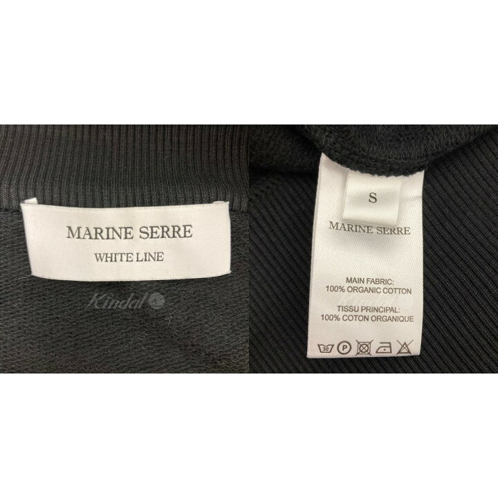 楽天市場】【中古】MARINE SERRE ハーフジップロゴ刺繍スウェット 