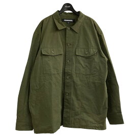 【中古】NEIGHBOR HOOD　ミリタリーシャツジャケット オリーブ サイズ：XL 【211023】（ネイバーフッド）