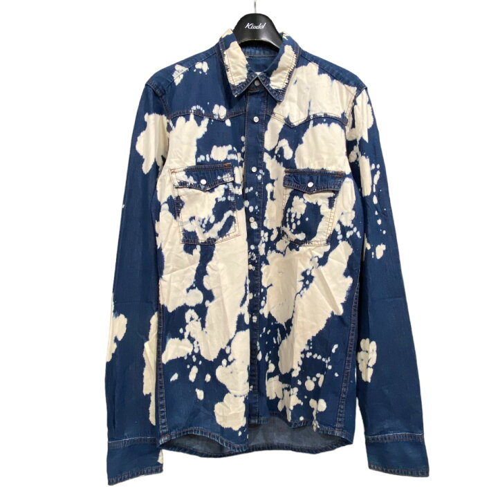 楽天市場】【中古】DRIES VAN NOTEN ブリーチデニムシャツ インディゴ 